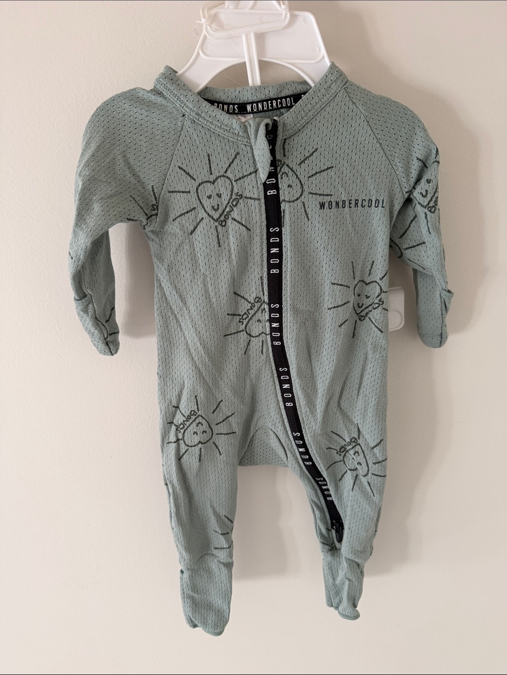 Bonds Wondercool Mint Green Heart & Sun Print One-Piece